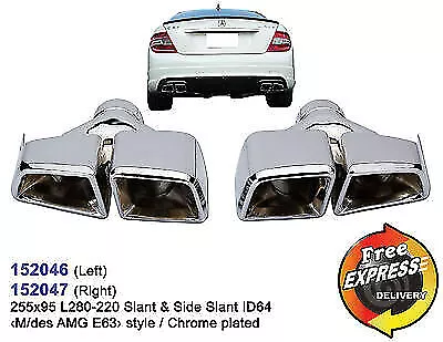 Exhaust Tips S/Steel  Tailpipe Trims Set For Mercedes Benz AMG E63 Style • $829.06