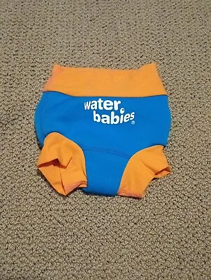 Water Babies Swim Happy Nappy Medium VGC Blue & Orange • £2