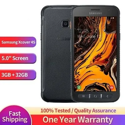 Samsung Galaxy XCover 4S (BLACK) With 32GB Unlocked Good CONDITION • £42.99
