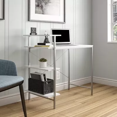 Mainstays Side Storage Desk - White • $59.99