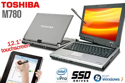 TOSHIBA CORE I5 TABLET LAPTOP 2.4GHz 4GB RAM 120GB SSD WEBCAM WIN 10 TOUCHSCREEN • £239.99