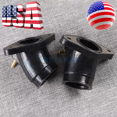 $14.99 • Buy 2pcs Intake Carburetor Interface Glue Joint Boot Connector For Yamaha V Star 650
