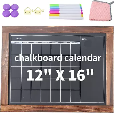 Magnetic Chalkboard Calendar For Wall Monthly Planner Board 16x24  Calendar • $27.49