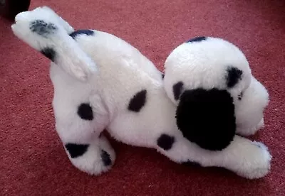 Russ Berrie Dalmatian Puppy Dog Toy Soft Plush Lying Down • £6.99