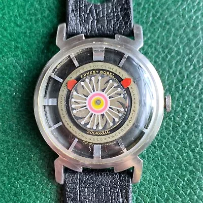 Vintage Ernest Borel Kaleidoscope Cocktail Men's Automatic Wristwatch - Unique • $525