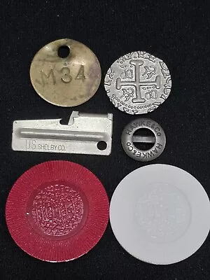 Lot (6) Vintage Coin Token Collectible Charm Tag M34 ID MILITARY BLADE HOYLE NEW • $12.99