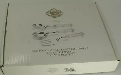 Shannon Crystal By Godinger Bristol Crystal Handled Serving Set & Pie Server • $36.95