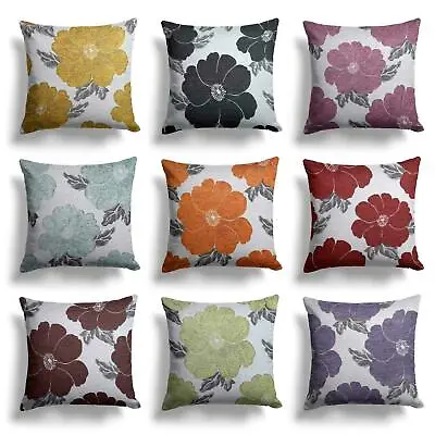 Poppy Cushion Covers 8  Colours 18  & 22  Polyester/ChenilleAlso Filled Cushion • £6.85