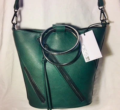 £21.31 • Buy New Joe's Jeans Harley Bucket Bracelet Purse, Forest Green,Tote W/Zipper Design