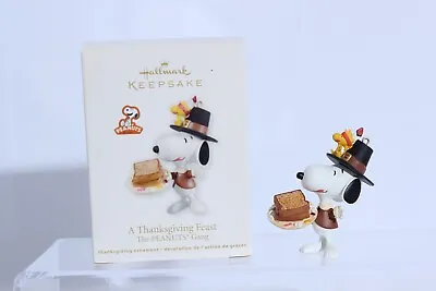 2012 Hallmark Keepsake A Thanksgiving Feast Snoop Woodstock - The Peanuts Gang • $30