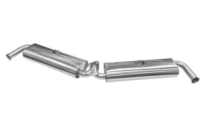 Stainless Dual Quiet Pack Muffler - Fits B2-0311-S Header - VW Bug Ghia B25440S • $349.95