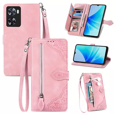 ZIP Wallet Case Flip Leather Cover Fr OPPO A38 A78 A77 A74 A54 A57 A17 A96 4G/5G • $14.99