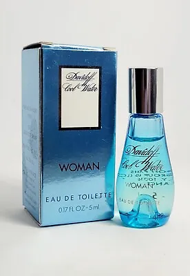 Davidoff Cool Water Woman EDT 5ml MINIATURE Ladies Perfume Travel-sized Boxed • £10