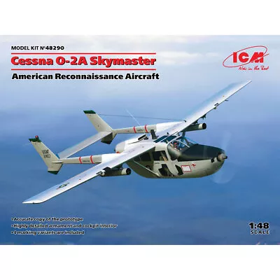 ICM 48290 Cessna O-2A Skymaster American Recon Aircraft 1:48 Aircraft Model Kit • £31.95