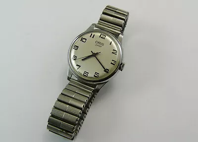 VINTAGE C1970 ORIS JUNIOR GENTS WRISTWATCH ON GERMAN EDELSTAHL FLEXI VGC • $37.29