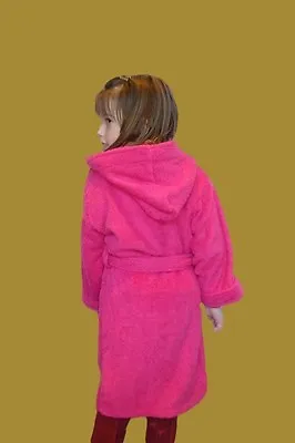 Terry Towelling Bath Robe Adult Child (with Hood) Or Baby (hood)- Plain Or Name • £18.44