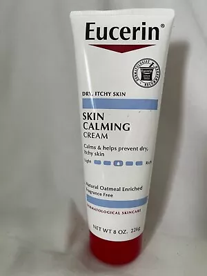 Eucerin Skin Calming Cream 8 Oz 226g Dry Itch Skin Oatmeal Enriched No Fragrance • $9.25