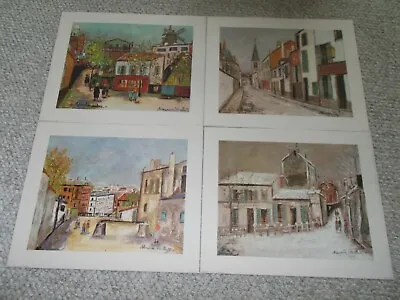 Maurice Utrillo Montmartre Scenes 14 X 17 Set Of Four Art Prints  Donald Art Co. • $75