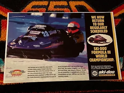 96/97 SKI-DOO Formula III Championship Race Snowmobile Poster Semi Vintage Sled • $21.88