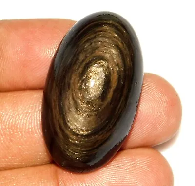 61.ct Natural Rainbow Obsidian Eye Oval Cabochon Jewelry Making Gemstone At=18 • $15.24