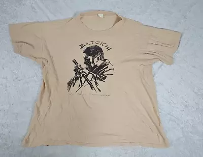 Zatoichi The Blind Swordsman Large Vintage T Shirt Single Stitch Rare Read • $399.96