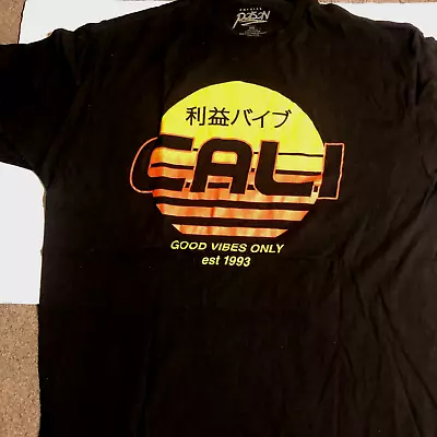$14.21 • Buy Cali Good Vibes Only Est 1993 Sunset Popular Poison T Shirt Black 2x XL