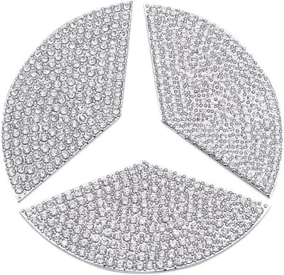 LECART Mercedes -Benz Glitter Steering Wheel Emblem Sticker Crystal Car Int • $22.79