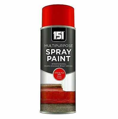 1 X 151 Brick And Tile Spray Paint Red Gloss Cars Wood Metal Walls Graffiti • £4.99
