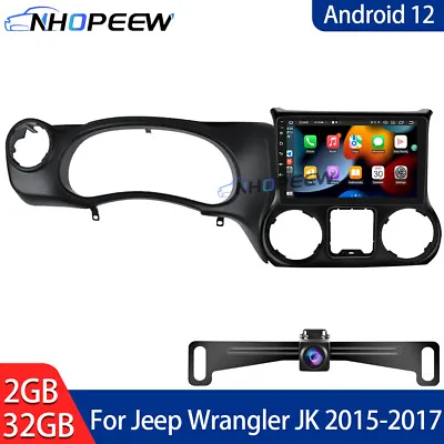 Android 12 Car Stereo Radio GPS Carplay DSP For Jeep Wrangler 2015-2017 + Camera • $135.99