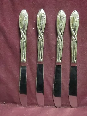 Farberware Stainless SET OF 4 Unknown Dinner Knife 8 3/4  No Mono • $17.50