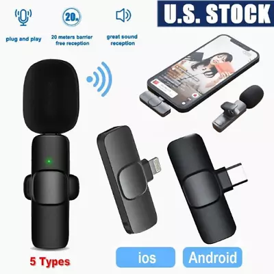 Lavalier Wireless Microphone Audio Video Recording Mini Mic For Android/iphone • $8.40