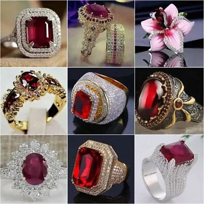 $3.94 • Buy Fashion 925 Silver Rings For Women Cubic Zirconia Wedding Jewelry Size 6-10