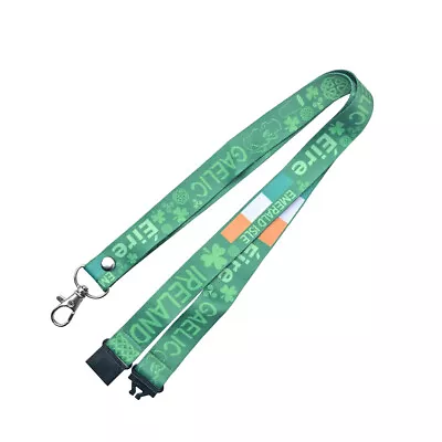 Ireland Lanyard - Neck Strap ID HOLDER Safety Breakaway Clip Irish Symbols • £4.99