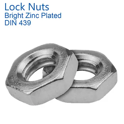 Thin Half Lock Counter Nuts Zinc Plated M2 M3 M4 M5 M6 M8 M10 M12 M14 M16 M20 • £184.49