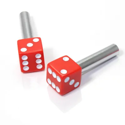 2 Custom Red Dice Interior Door Lock Knobs Pins For Car-Truck-HotRod-Classic • $10.95