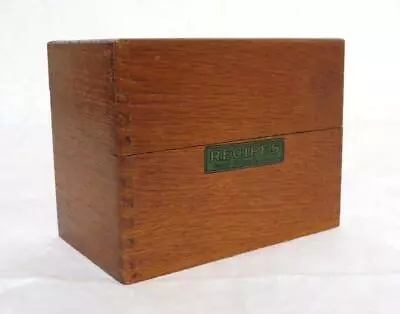 Vintage Wooden Recipe Box Imperial Methods Co. Forest Park ILL. Index File Card • $6.95