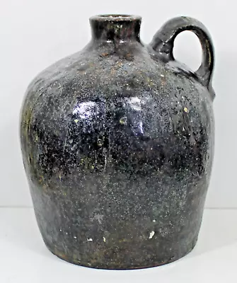 ANTIQUE Alkaline Glaze Georgia Pottery - J H L JOHN H. LONG   CRAWFORD COUNTY GA • $89.99