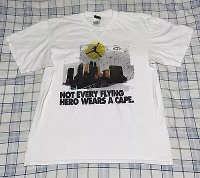 Vintage Air Jordan T Shirt Size Large “Not All Hero’s Wear Capes” Batman Theme • $7.99