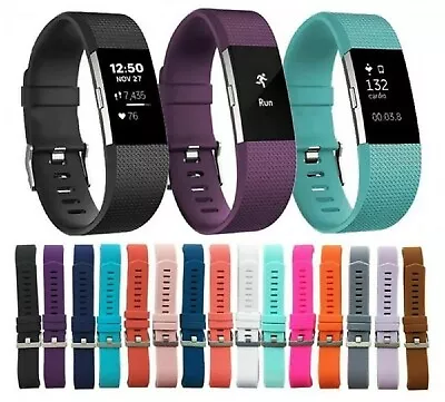 For Fitbit Charge 2 Rubber Band Replacement Silicone Strap Wristband Bracelet • $8.49