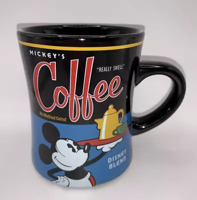 Mickey’s Really Swell Coffee Disney Blend Theme Perks Parks 16oz Mug Black Blue • $25