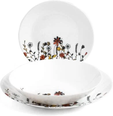 Servizio Da Tavola Arcopal Zelie 18 Pezzi + 6 Bicchieri - Bianco, Per 6 Persone, Resistente E Igienico - Foto 6