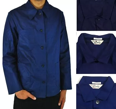 Vintage Chore French Worker Jackets - Navy Blue - XS S M L XL 2XL 3XL • $45.19