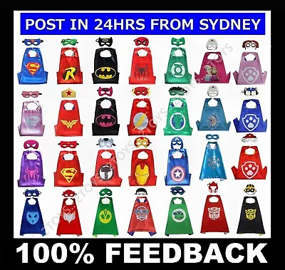 SUPERHERO CAPE & MASK ~ Adult & Teen & Child Sizes ~ Costume Super Hero NEW • $19.90