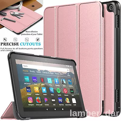 Smart Case For Amazon Kindle Fire HD 10 8 7 Magnetic Slim Leather Stand Cover • £7.75