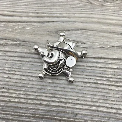 Walt Disney Napier Mickey Mouse Sheriff Badge Star Brooch Pin • $17.95