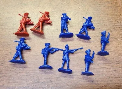 Toy Soldiers REVOLUTIONARY WAR PLASTIC ARMY MEN VINTAGE Lot Of 9 • $9.99