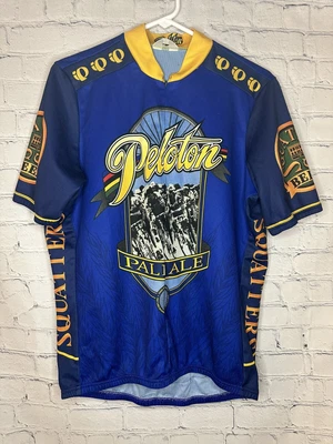 $15 • Buy VINTAGE Pearl Izumi Peloton Cycling Jersey Mens Sz Large Pale Ale Squatters Beer