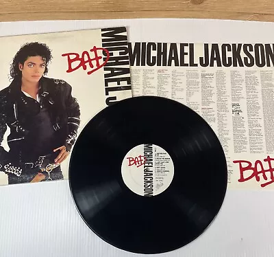 Michael Jackson Bad 1987 LP Epic ‎Records 40600 Gatefold W Insert- Nice • $20.99