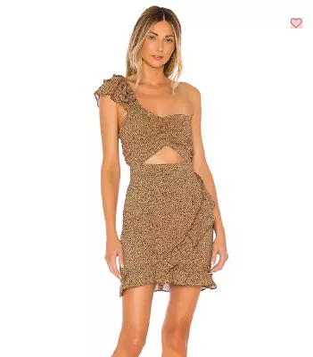 REVOLVE MAJORELLE Women's Tan Leopard Dean Mini Dress Size S • $59