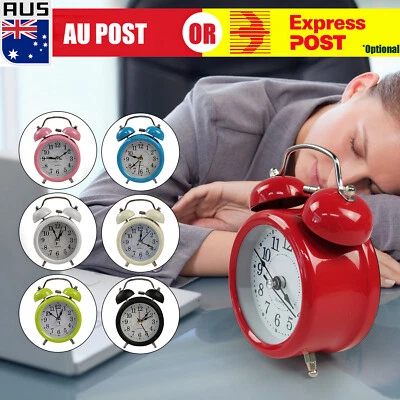 $11.39 • Buy Twin Bell Analogue Alarm Clock Vintage Retro Loud Clocks Battery Bedside Desk C